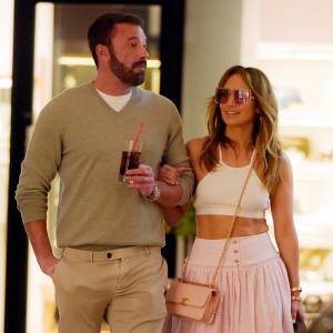 Ben Affleck and Jennifer Lopez on a shopping trip in Gustavia, St. Barts on December 29, 2023.