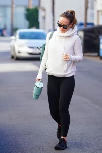 Olivia Wilde leaving the gym in Los Angeles on January 15, 2024.