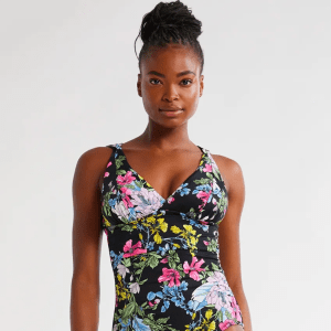 Time and Tru Plunge V-Neck Swimsuit