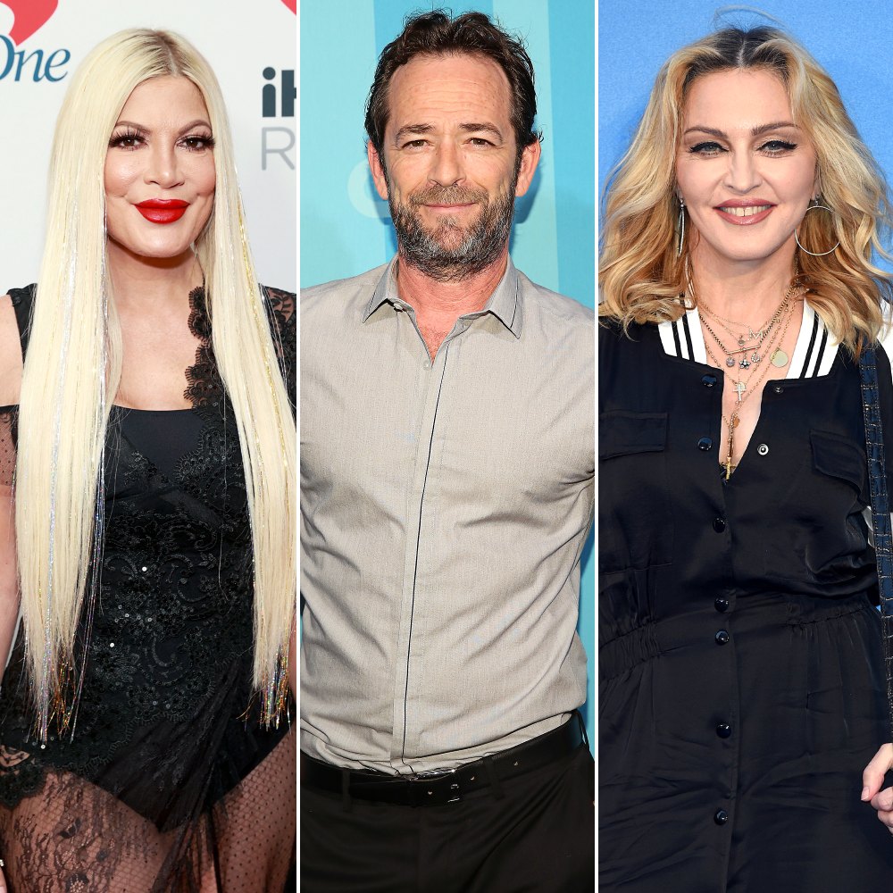 Tori Spelling Recalls Luke Perry Telling Her About His Romance With Madonna on Set of ‘Beverly Hills 90210’