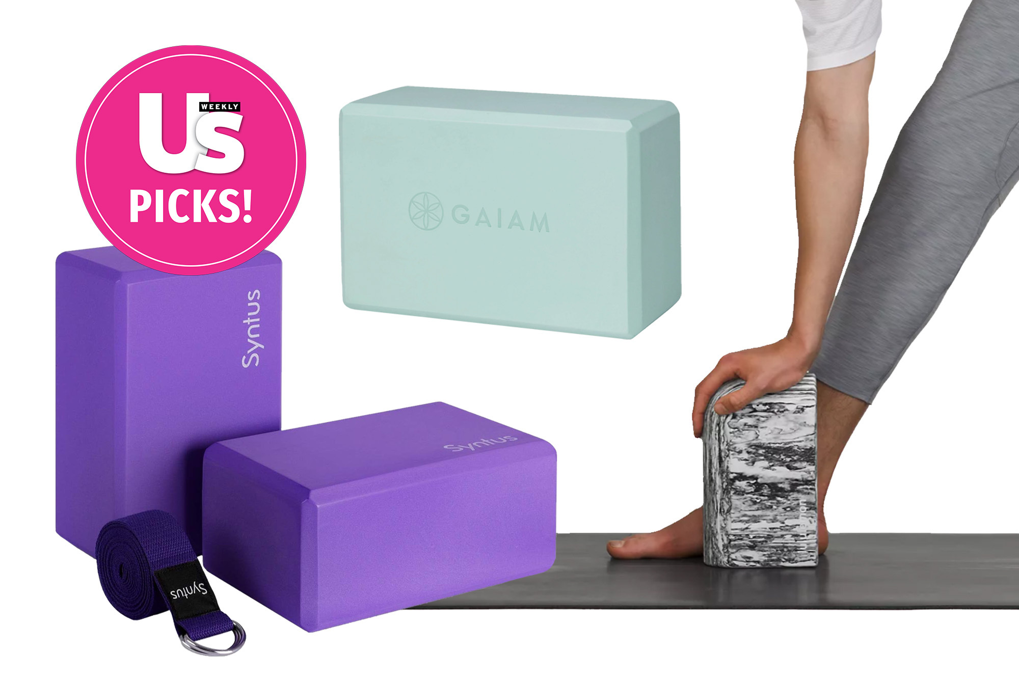 Gaiam Essentials Yoga Brick | Sold as Single Block | EVA Foam Block  Accessories for Yoga