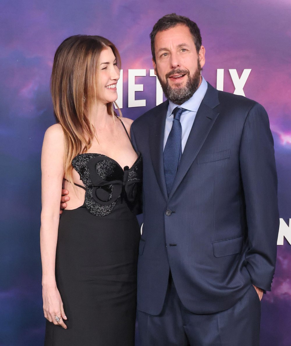 Adam Sandler takes wife Jackie and daughters to the Spaceman premiere in Los Angeles