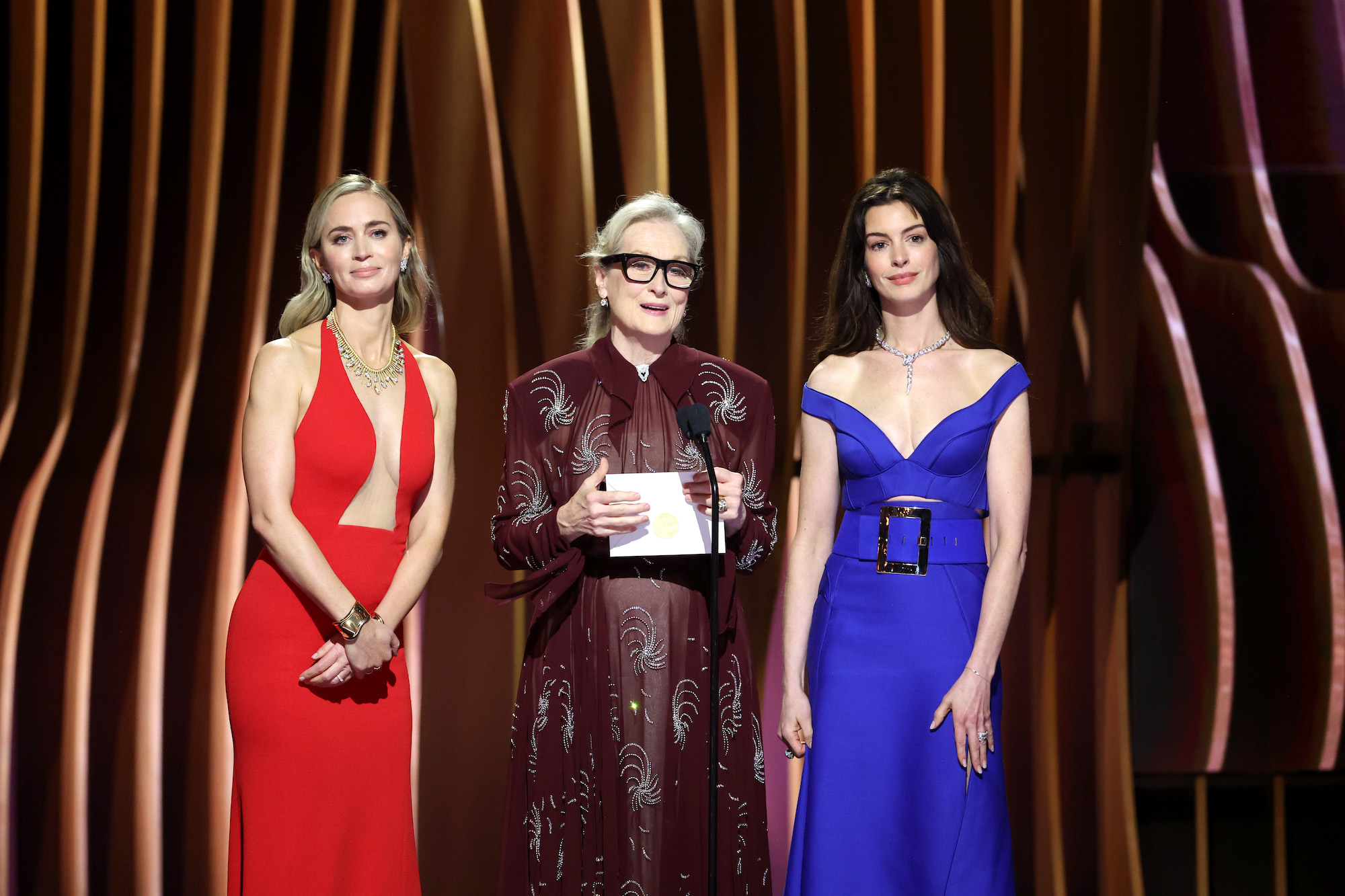 Anne Hathaway, Meryl Streep and Emily Blunt Reunite at the SAG Awards