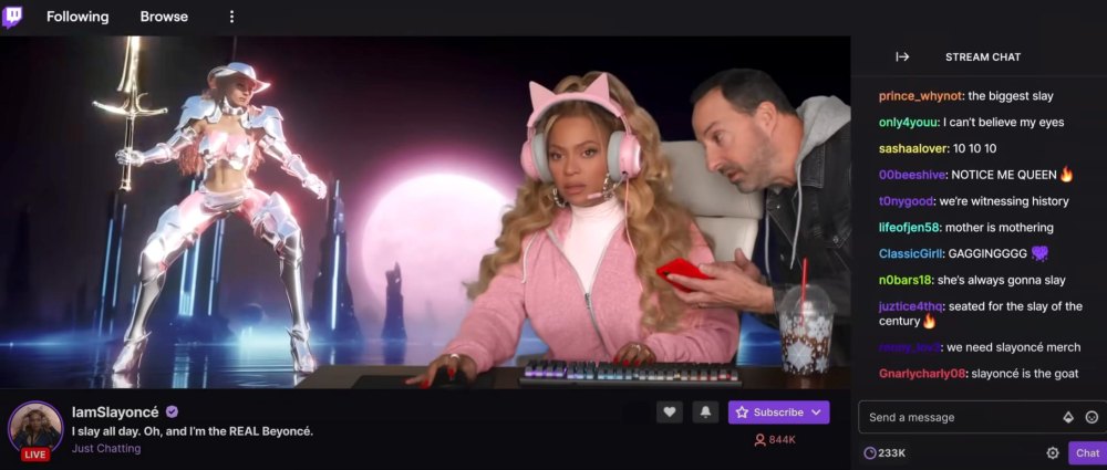 Beyonces IamSlayonce Twitch Channel From Her Super Bowl 2024 Commercial Is Apparently Real
