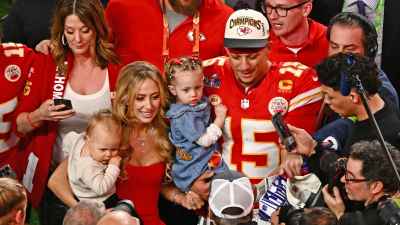 Brittany Mahomes Rushes to Celebrate With Husband Patrick Mahomes and 2 Kids After Super Bowl 2024