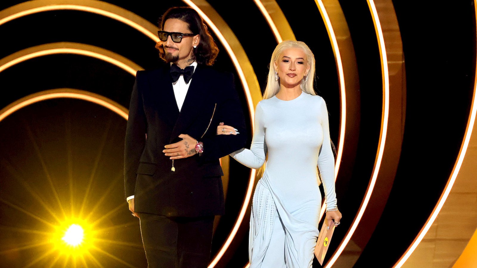 Christina Aguilera Stuns as She Links Arms With Maluma While Presenting at 2024 Grammys