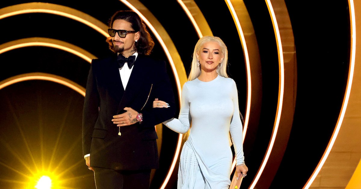 Christina Aguilera Stuns as She Links Arms With Maluma While Presenting at 2024 Grammys 2
