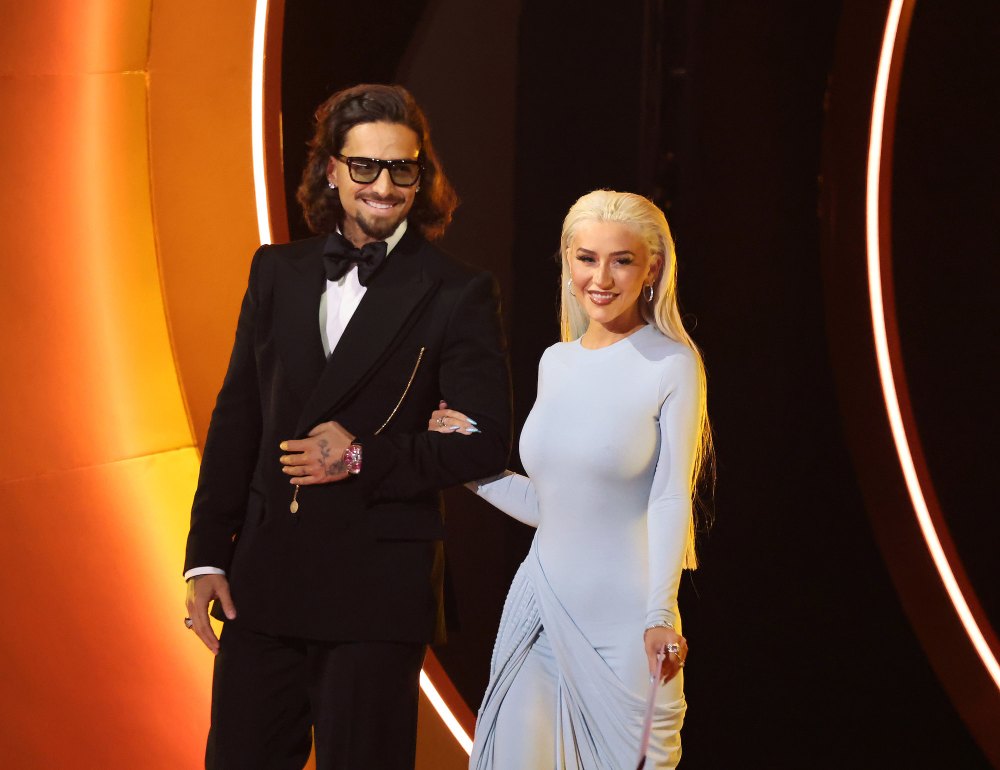 Christina Aguilera Stuns as She Links Arms With Maluma While Presenting at 2024 Grammys