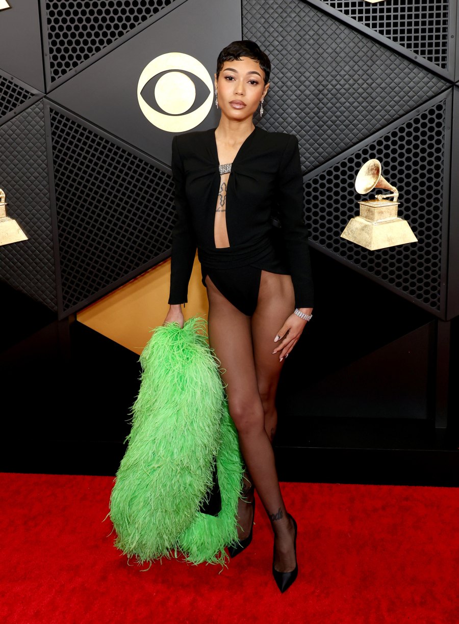 Coi Leray Flaunts Her Toned Legs in Saint Laurent Bodysuit at 2024 Grammys