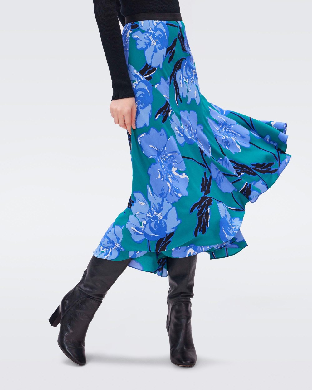 floral midi skirt