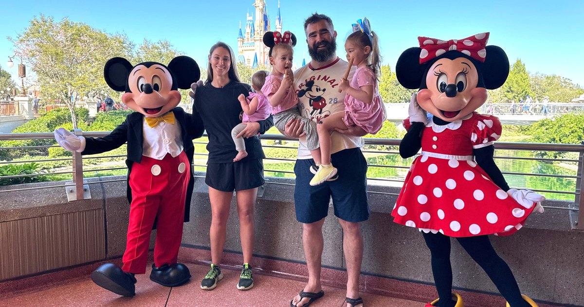 Jason Kelce and Kylie Kelce Visit Disney World With Kids