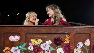 Feature Taylor Swift Brings Out Sabrina Carpenter for Eras Surprise Song Mash-Up