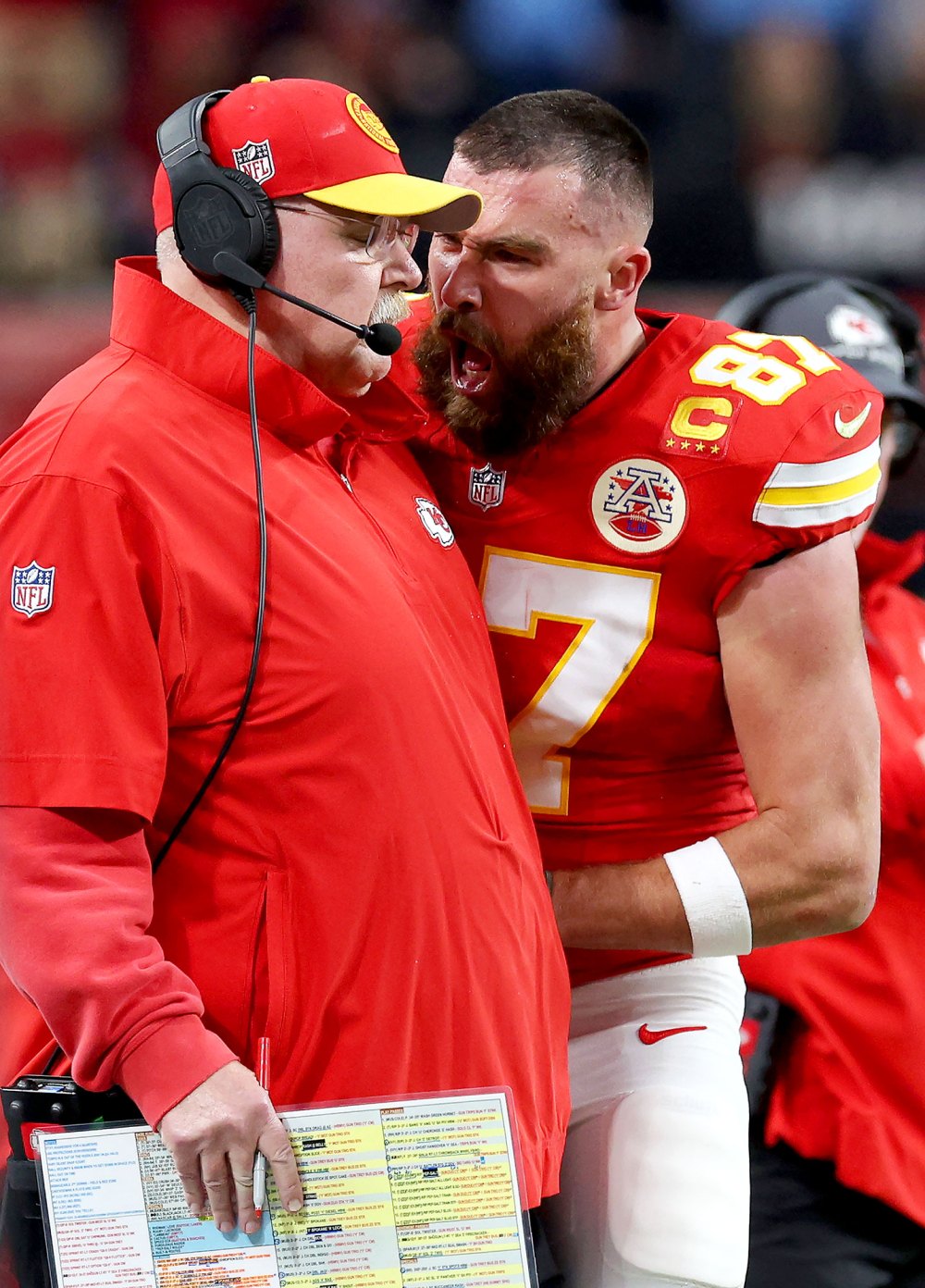 Travis Kelce, Chiefs Coach Andy Reid Tackle 2024 Tremendous Bowl Meltdown