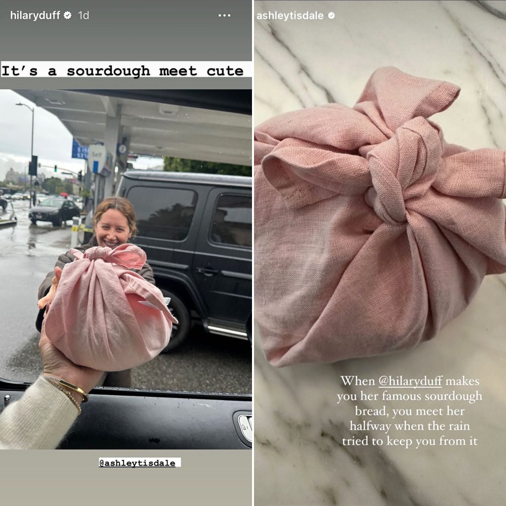 Hilary Duff and Ashley Tisdale Coordinated a ‘Sourdough Meet-Cute’ in the Rain and We Want to Try This Bread ASAP