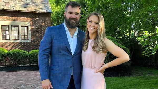 Jason Kelce and Kylie Kelce Hang Out at Bar While Visiting the Jersey Shore Over the Weekend
