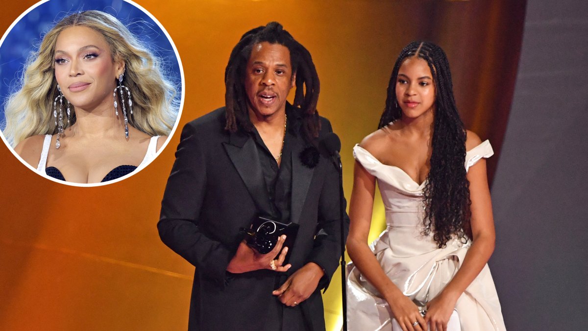 Jay-Z Shades Grammys for Beyonce Snubs With Blue Ivy by His Side | Us Weekly Jay-Z Shades Grammys for Beyonce Snubs With Blue Ivy by His Side | Us Weekly