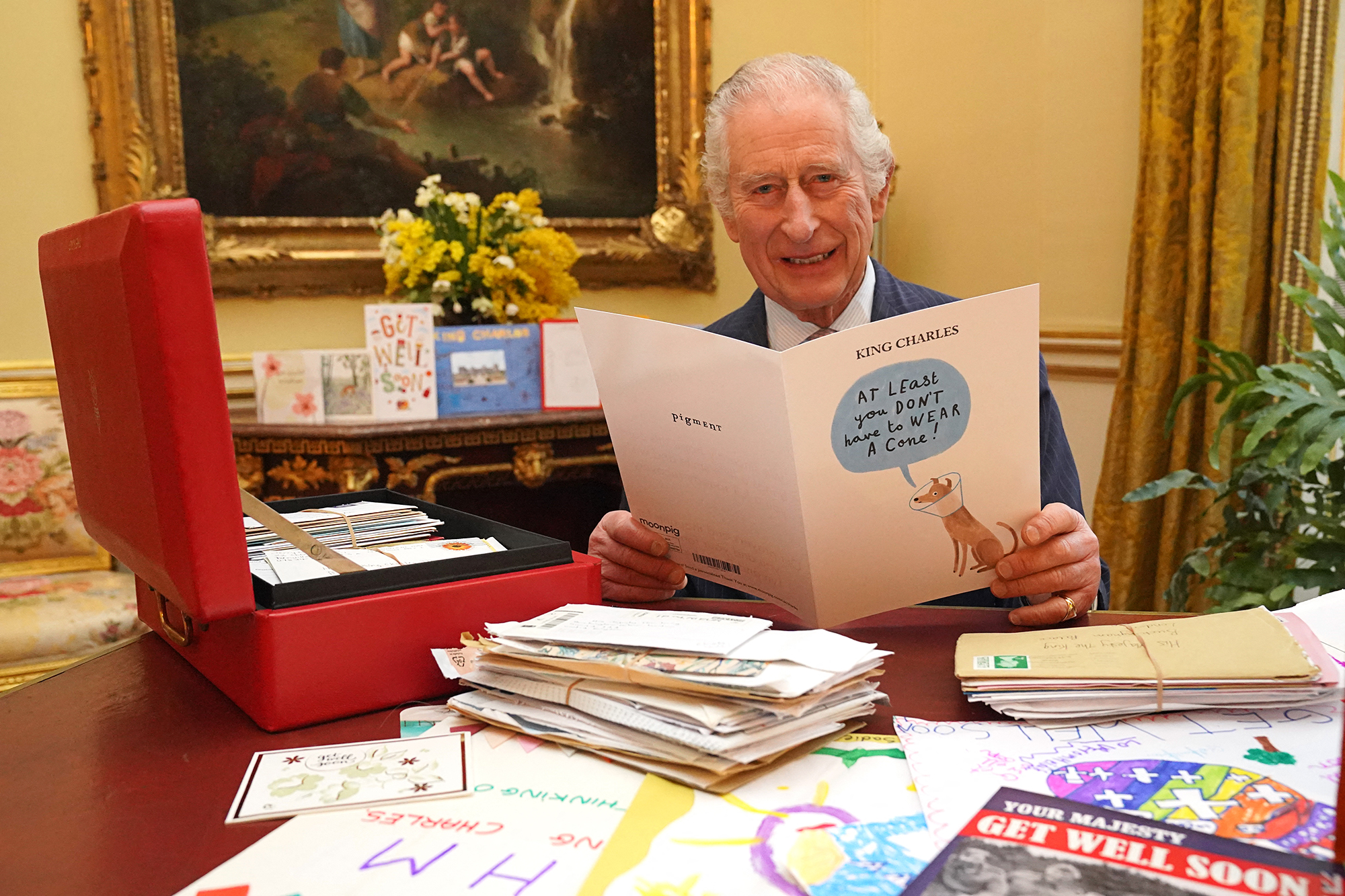 King Charles Reads Cards From Children Following Cancer Diagnosis