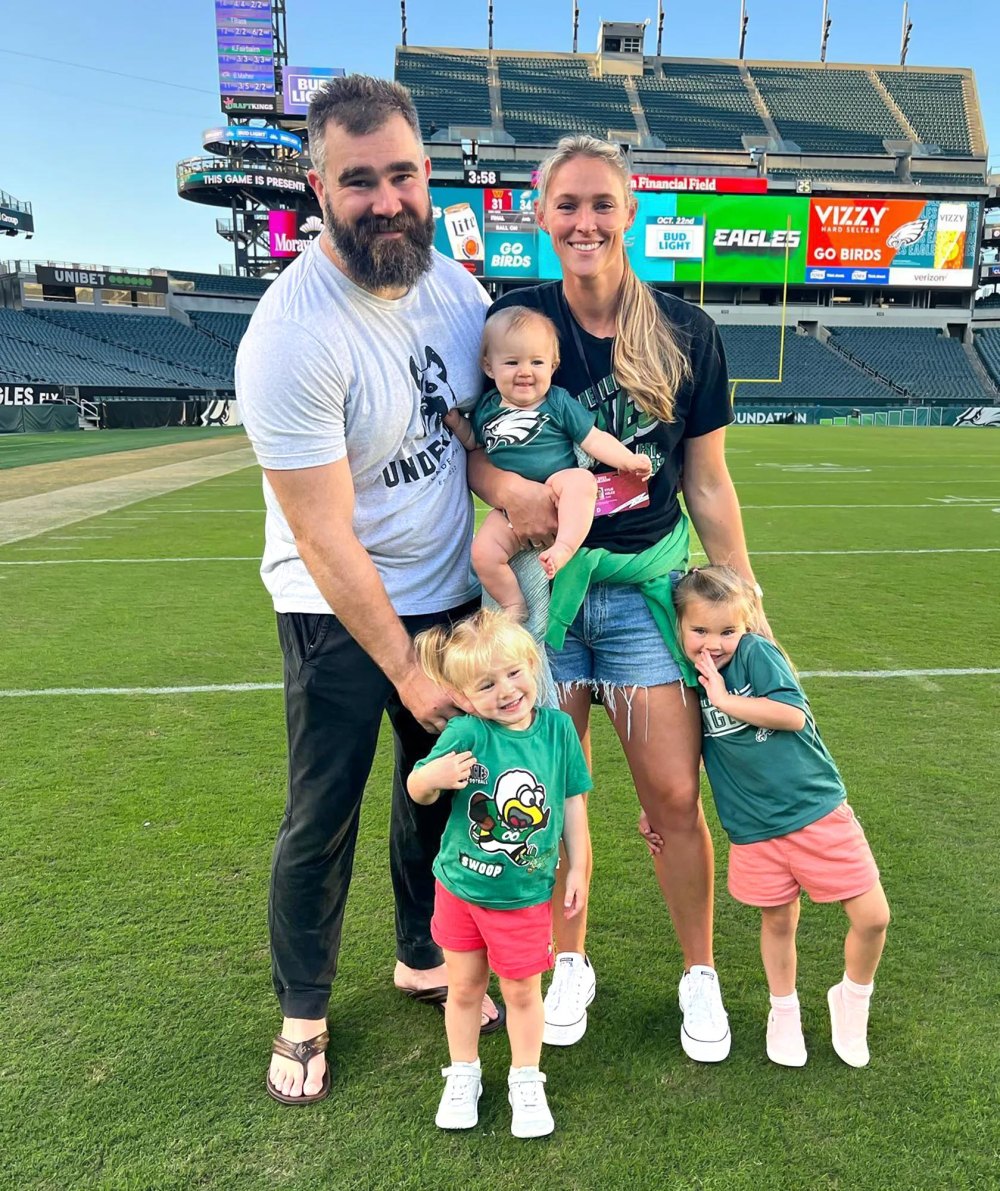 Kylie Kelce Explains Why She and Husband Jason Wont Bring Kids to Watch Uncle Trav in Super Bowl