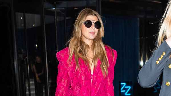 Marisa Tomei Is Playful in Pink Power Suit
