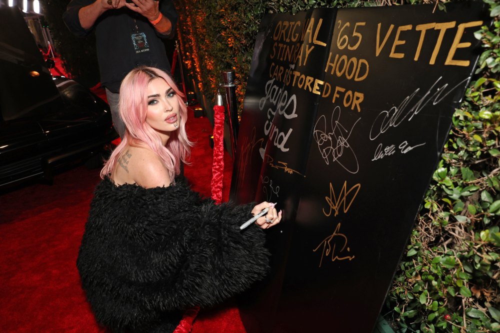 Megan Fox Dons a See-Through Mesh Mini Dress and Pink Hair to the 2024 Grammys