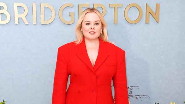Nicola Coughlan Is Red Hot in Fiery Blazer Dress and Fluffy Heels at Bridgeton Event
