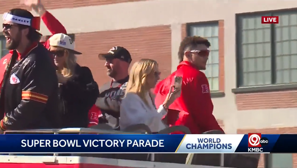 Patrick Mahomes and Brittany Mahomes Attend Chiefs 2024 Super Bowl Parade in Kansas City
