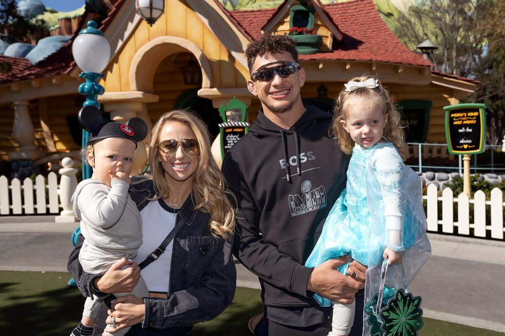 Patrick and Brittany Mahomes Bring Kids Stirling and Bronze to Disneyland After 2024 Super Bowl Win