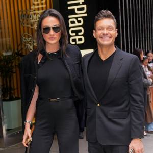 Ryan Seacrest and Girlfriend Aubrey Paige Have a Matching Moment at NYFW