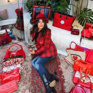 Salma Hayek Shows off Her 50 Shades of Red Bag Collection — Which Includes a Lot of Gucci 963