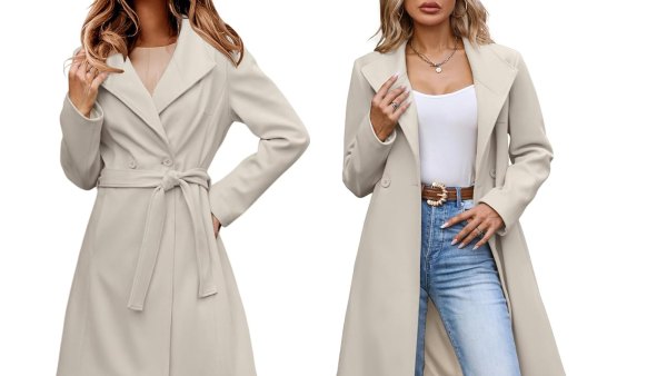 Saodimallsu Women's Lapel Collar Pea Coat