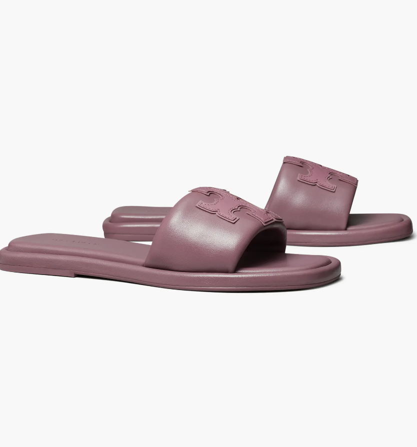 Tory Burch Double-T Leather Sport Slide Sandal