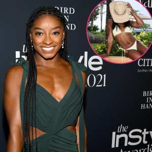 Simone Biles Channels Western Style in Yellow Bikini and Cowboy Hat While On Vacation With Husband