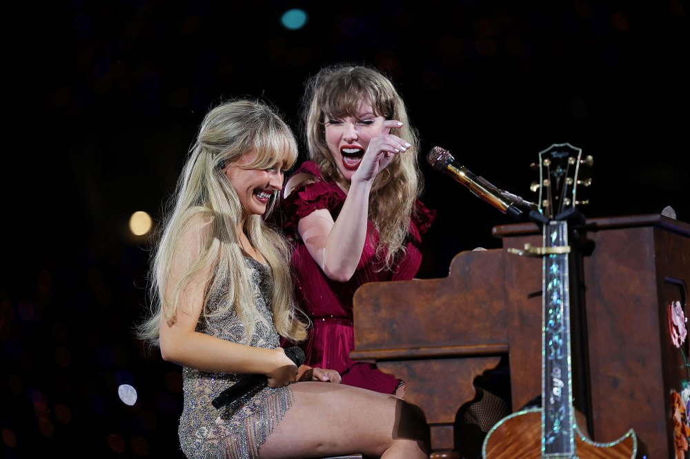 Taylor Swift Brings Out Sabrina Carpenter for Eras Surprise Song Mash-Up