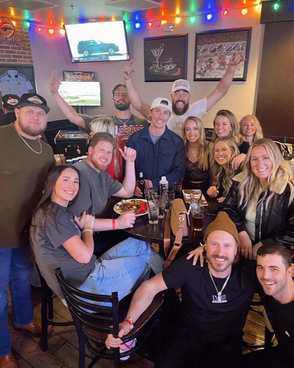 Travis Kelce Brittany Mahomes attends team dinner after Super Bowl Parade 2