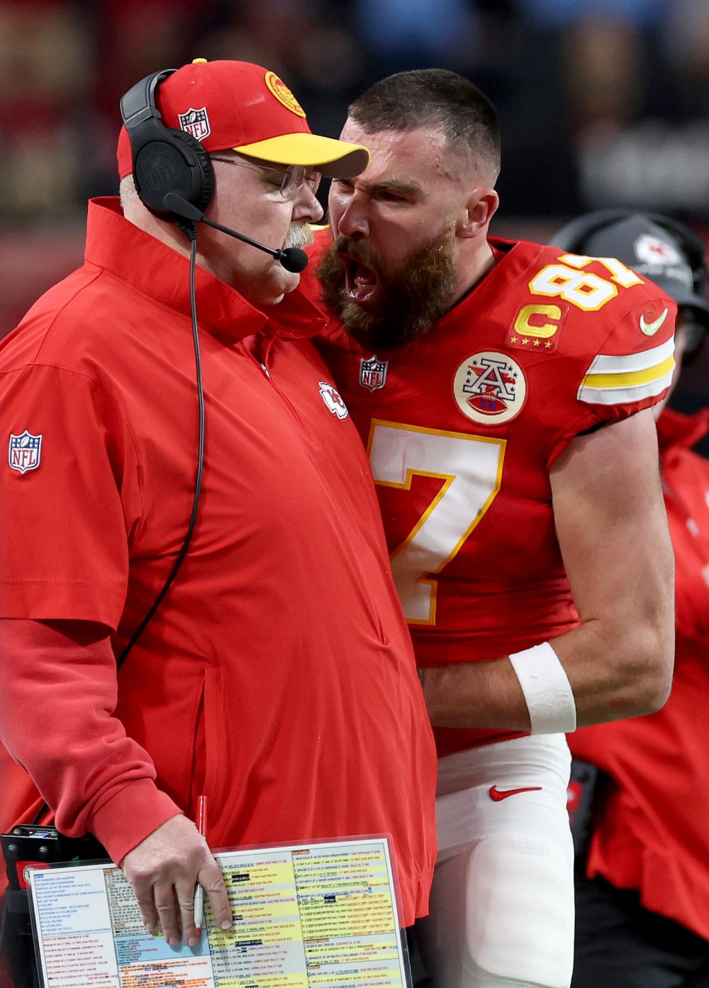 Travis Kelce Gets Visibly Upset With Andy Reid After Getting Taken Out Before Big Super Bowl Play