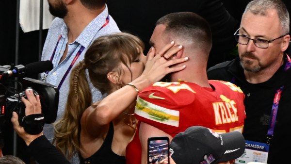 Travis Kelce and Taylor Swift Share Sweet Kiss After Chiefs Win Super Bowl