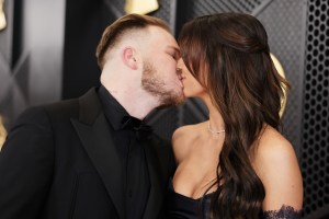 Zach Bryan and Girlfriend Brianna LaPaglia Heat Up 2024 Grammys Red Carpet With Sweet Smooch