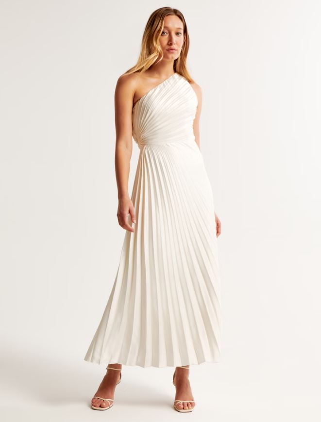 Giselle Pleated One-Shoulder Maxi Dress