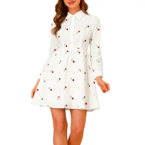 Allegra K Floral Long Sleeve Dress