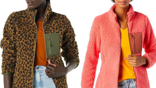 Amazon Essentials Sherpa Mock Neck Jacket