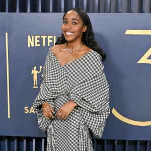 Ayo Edebiri at the Screen Actors Guild Awards on February 24, 2024.