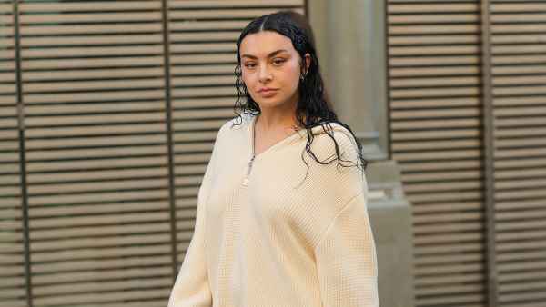 Charli XCX at the Courrèges fashion show in Paris, France on February 28, 2024.