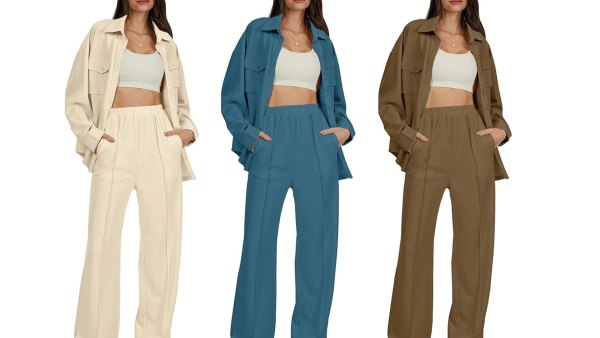 Deep Self Two-Piece Waffle Knit Lounge Set Amazon