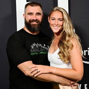 Jason Kelce and Wife Kylie Kelce Spotted at Adeles Las Vegas Concert Ahead of 2024 Super Bowl