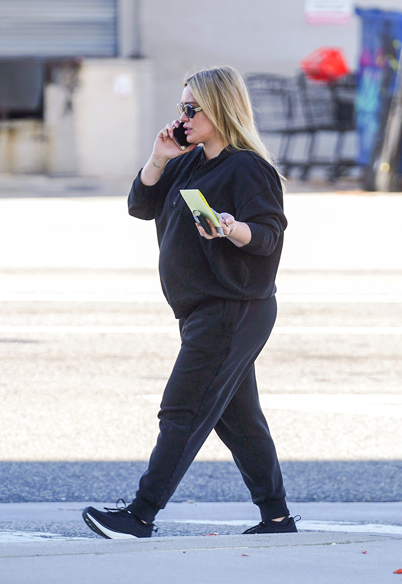 Hilary Duff in Los Angeles on January 26, 2024.
