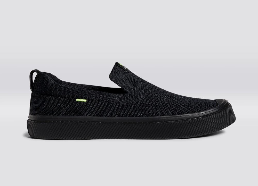 Ibi All Black Knit Slip-On