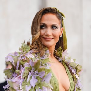 Jennifer Lopez at Paris Fashion Week on January 24, 2024.