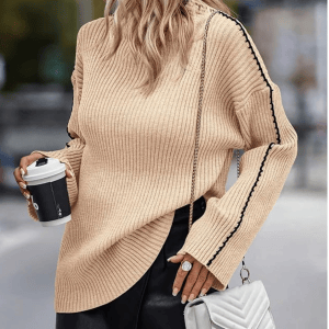 Kirundo Contrast Knit Oversized Sweater