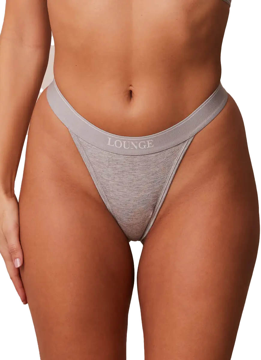 Lounge Grey Minimal Triangle Thong