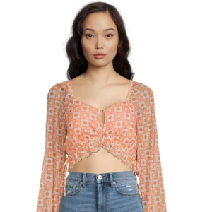 Madden NYC Cropped Keyhole Top